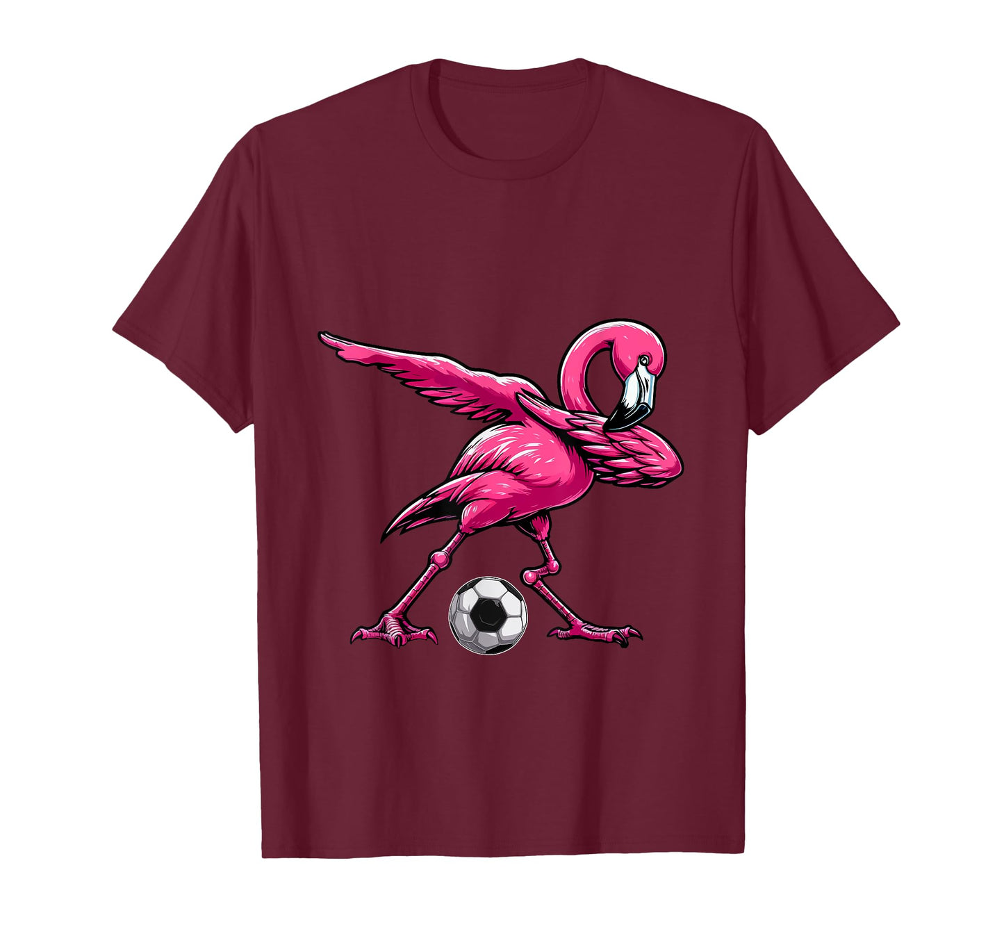 Dabbing Flamingo Costume Soccer Player Fan Lover Team T-Shirt