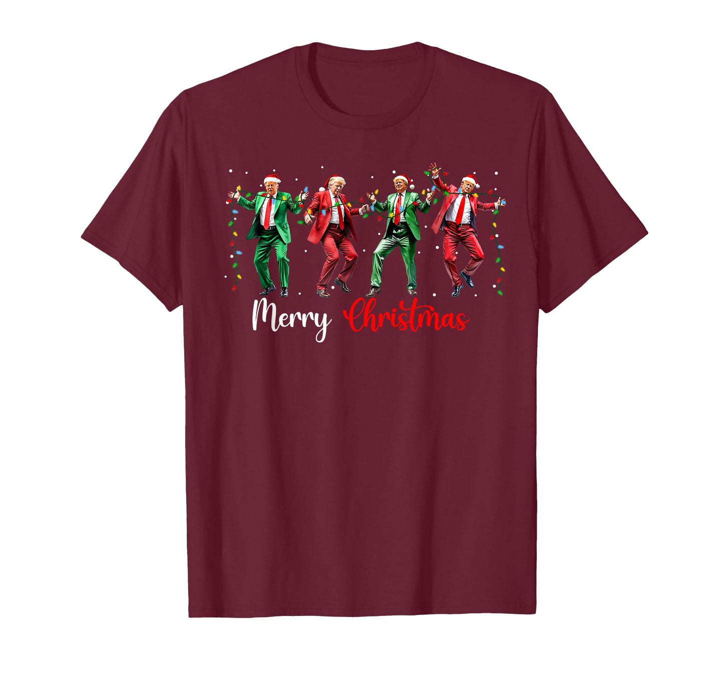 Funny Trump Dance Santa Claus Merry Christmas Pajamas YMCA T-Shirt