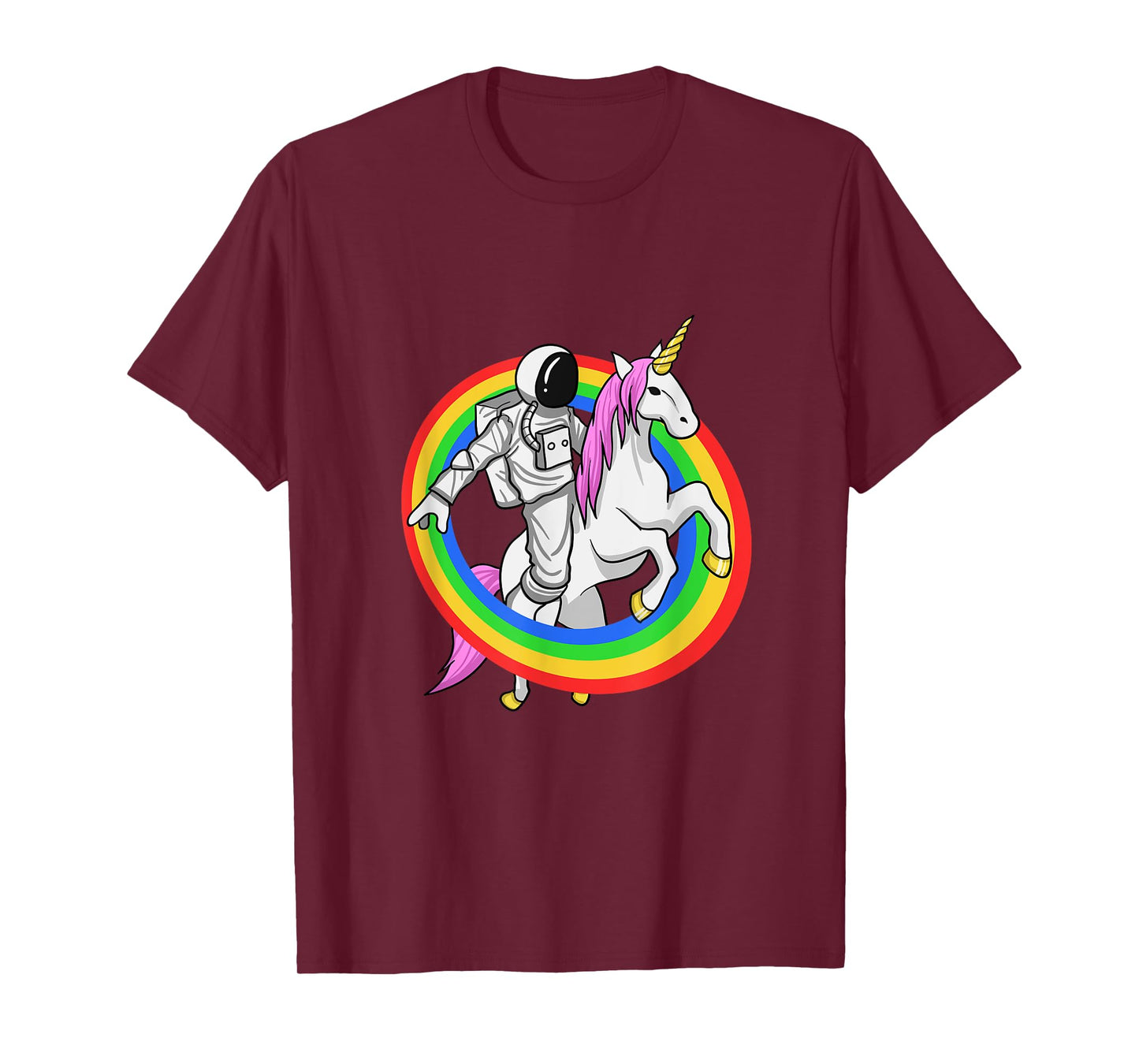 Astronaut Riding Unicorn Shirt Galaxy Space Travel T-Shirt T-Shirt