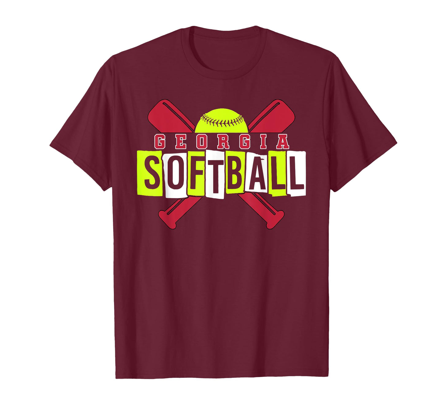 Georgia Softball Vintage Retro Design T-Shirt