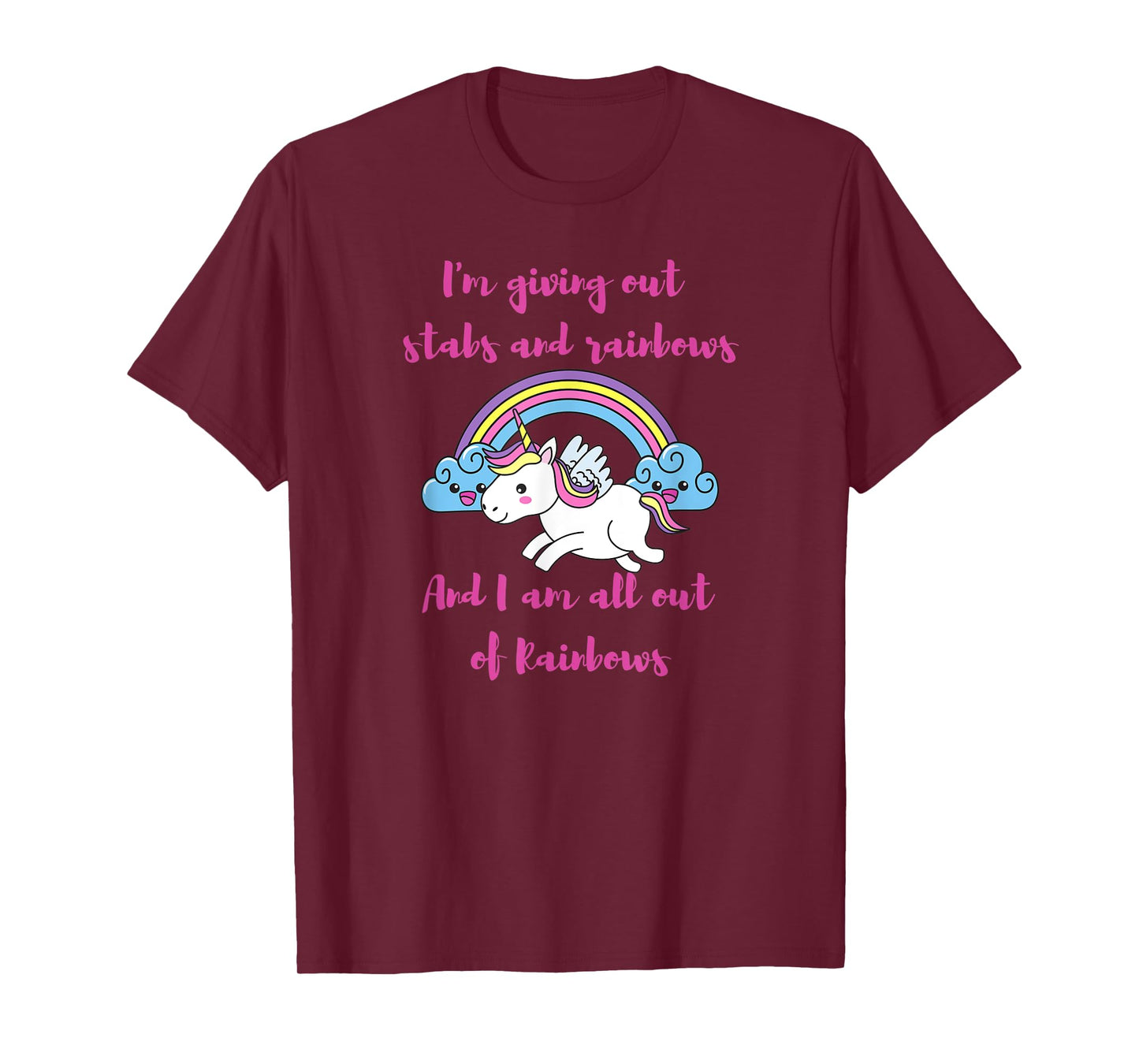 Be a stabby unicorn with rainbows womens tee birthday gift T-Shirt