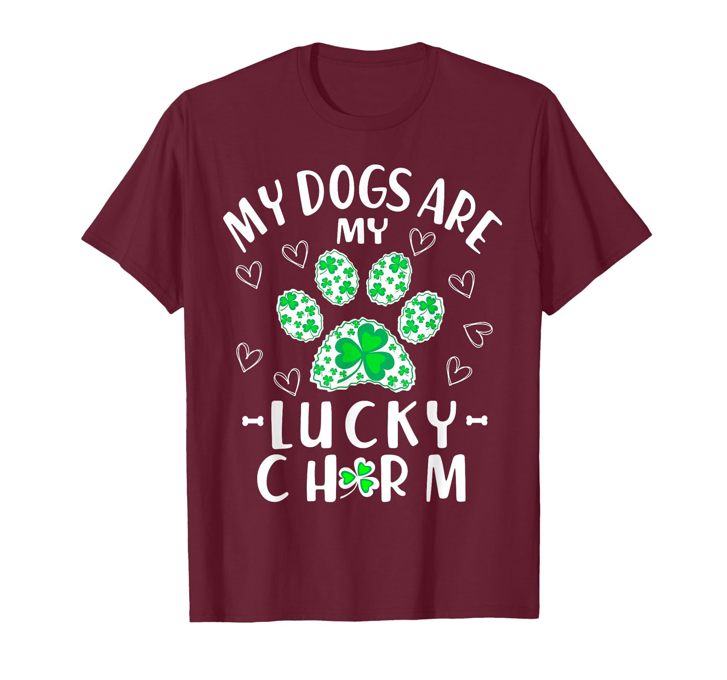 My Dogs are My Lucky Charm Shamrock Shirt St Patricks Day T-Shirt