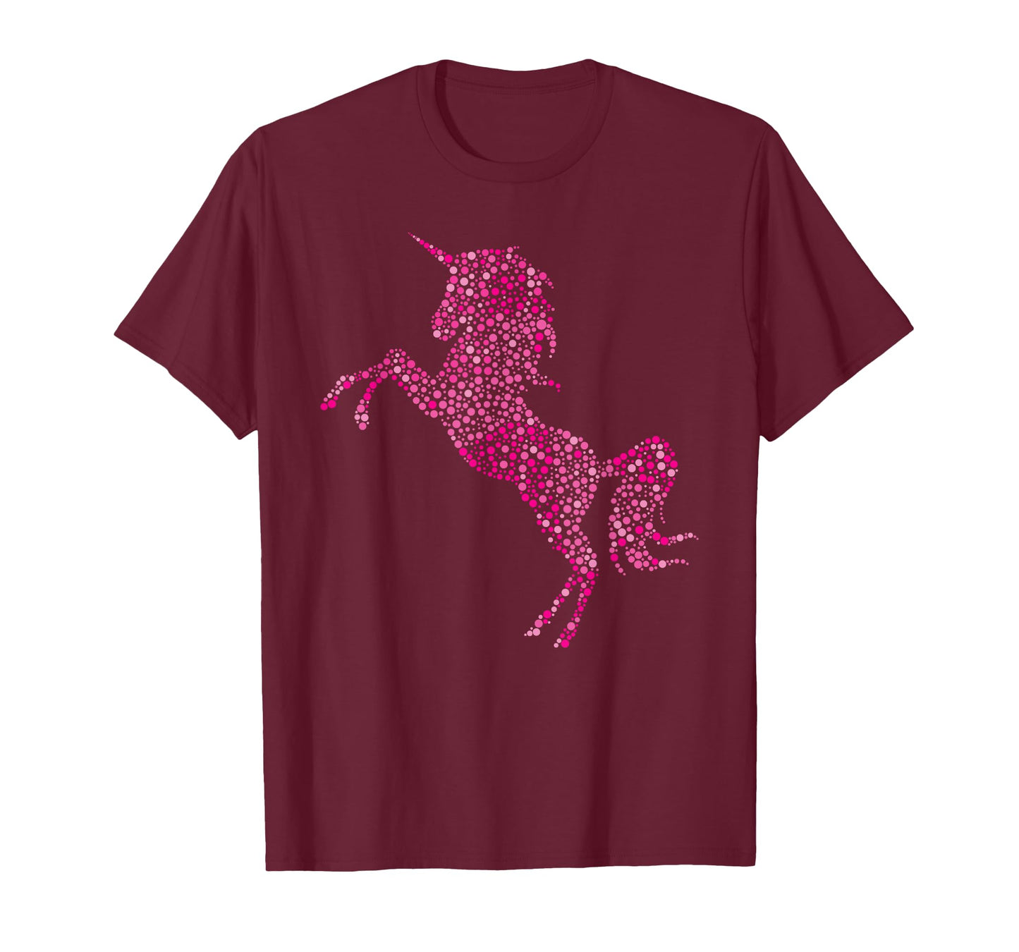 Girl's Unicorn Pink Polka Dot Day Womens Horse T-Shirt