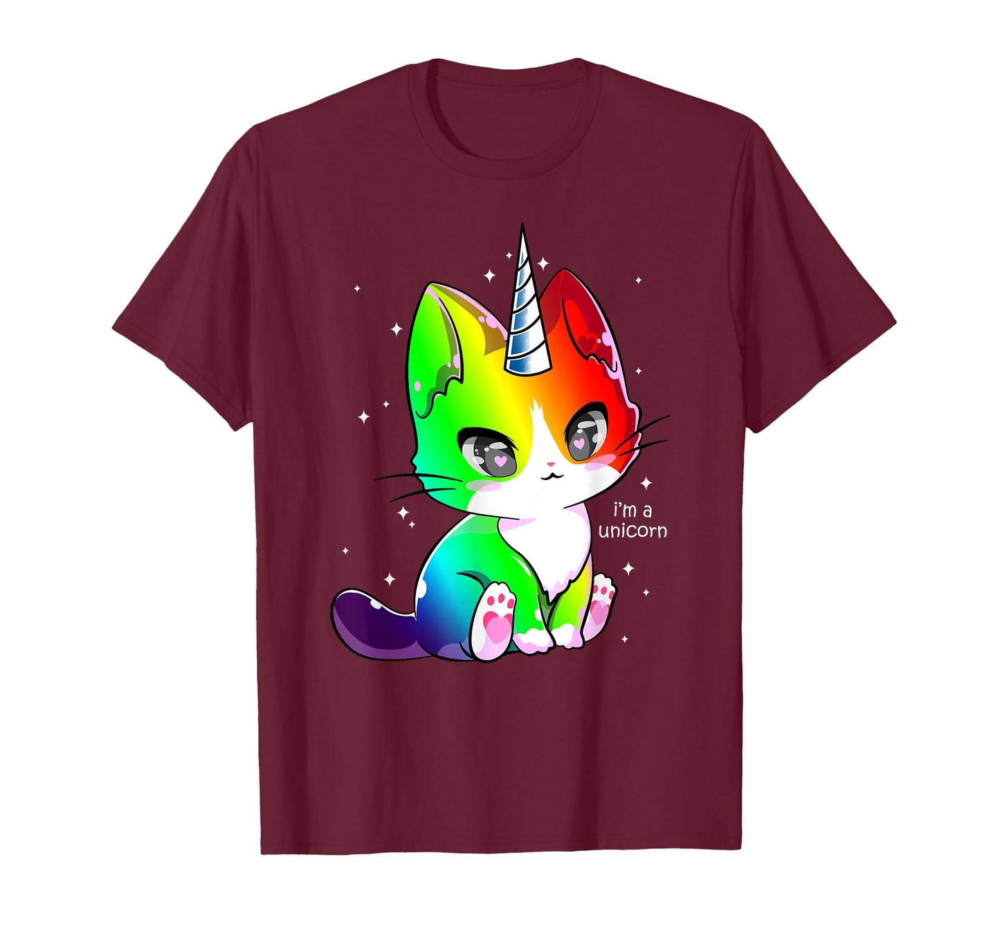 Caticorn Unicorn Cat Kittycorn Girls Women Rainbow Caticorn T-Shirt