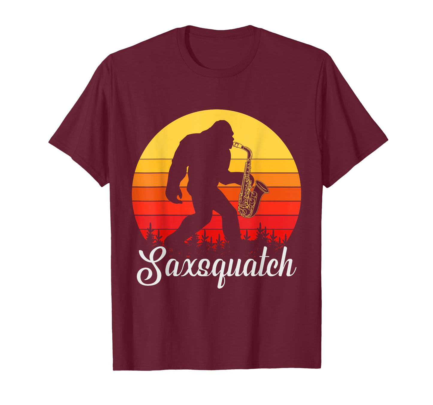 Saxsquatch - Funny Bigfoot / Yeti Play On Words T-Shirt