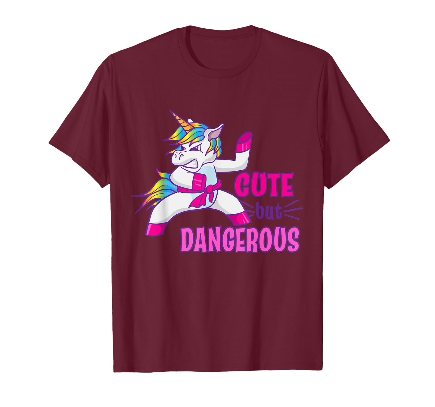 Cute But Dangerous Ninja Karate Taekwondo Kung Fu Unicorn T-Shirt