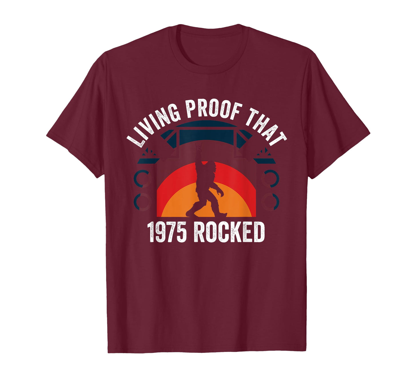 Living Proof That 1975 Rocked Funny Rock And Roll Bigfoot T-Shirt