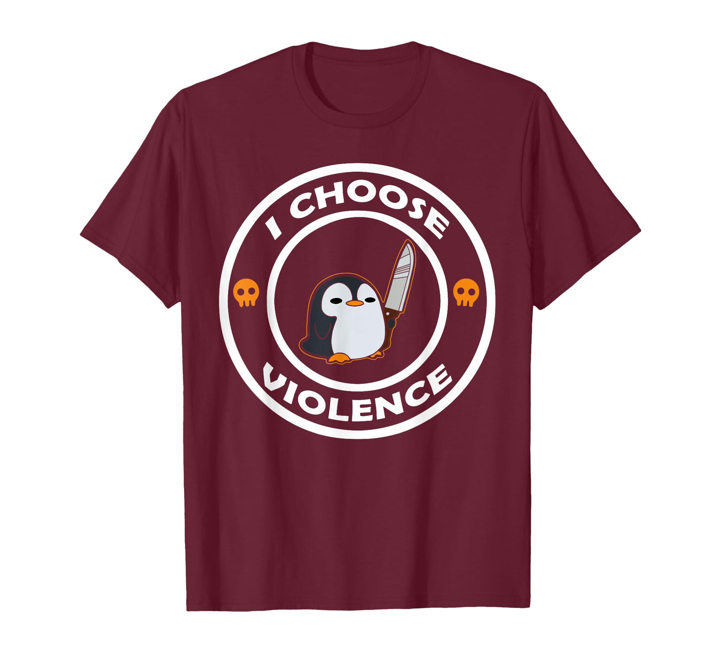 I Choose Violence Funny Animals Cute Penguin T-Shirt