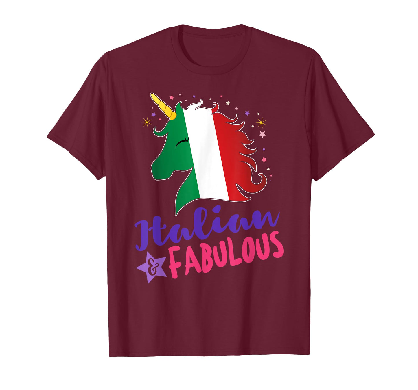 Italian Pride Gift for Her Italian Unicorn T-Shirt
