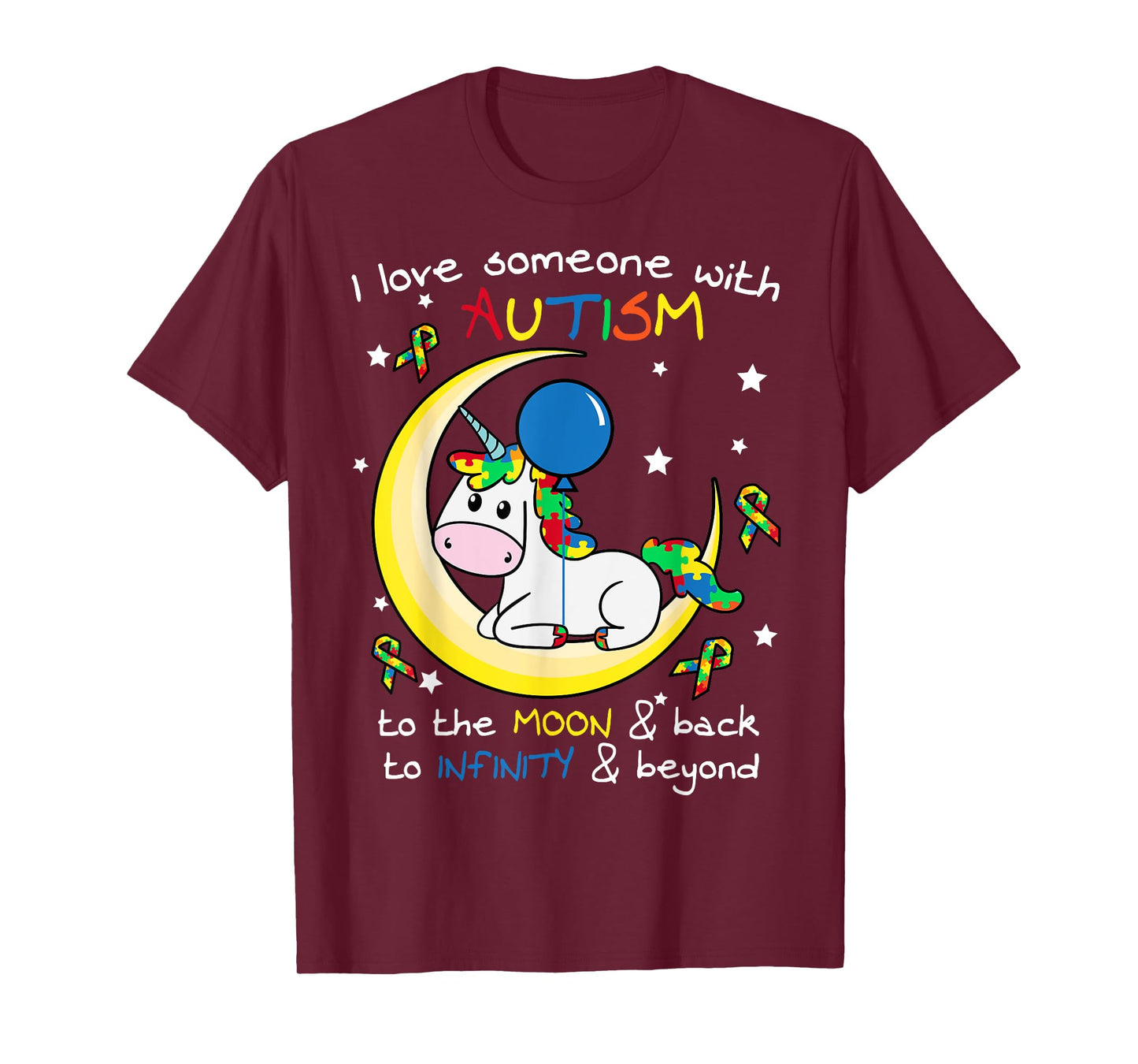 Unicorn Puzzle Moon Star Inspirational Autism Awareness Gift T-Shirt