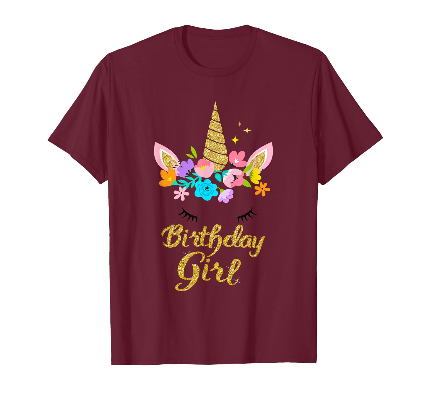 Unicorn Birthday Girl T-Shirt Gift Birthday Present For Girl T-Shirt