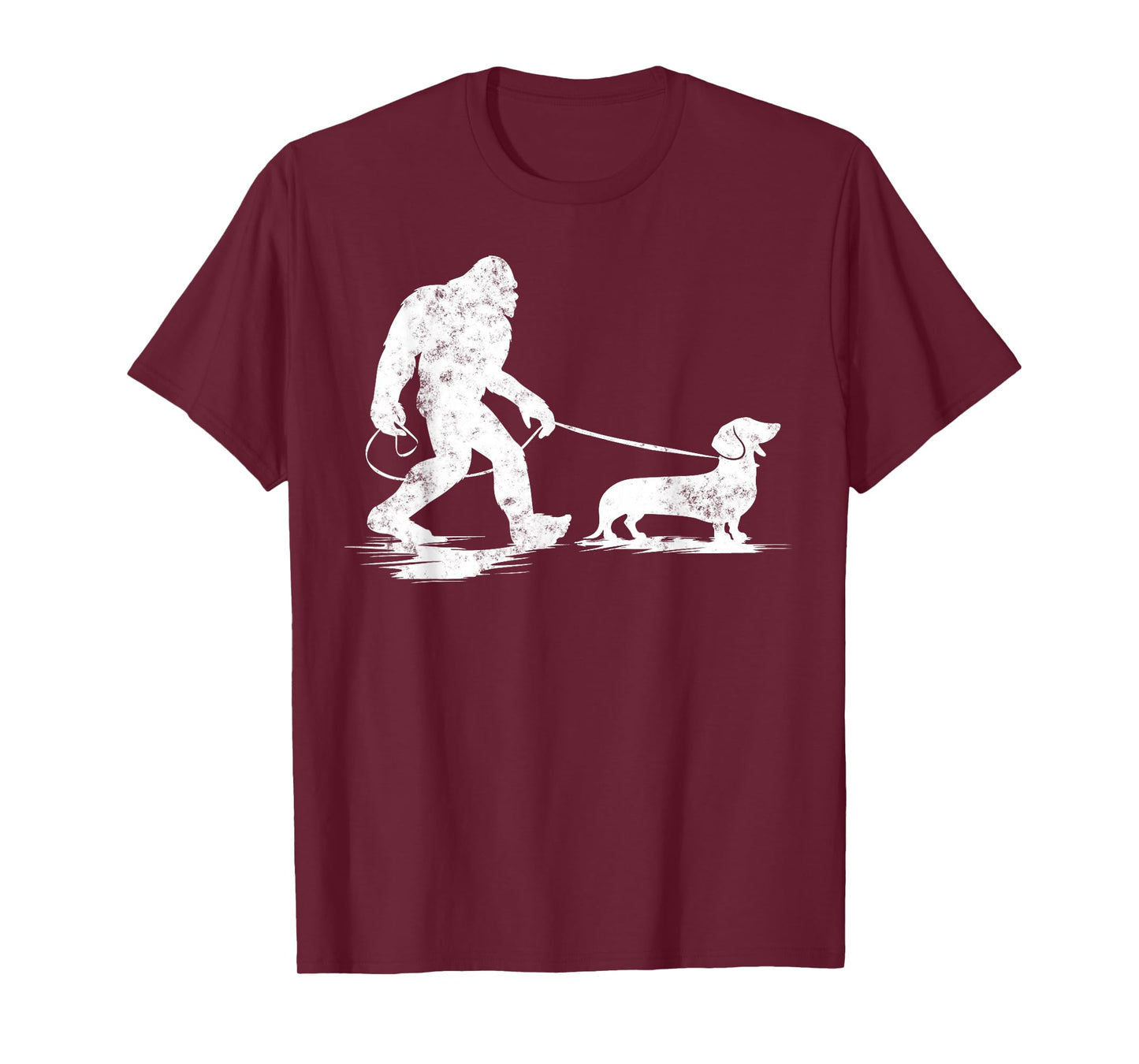 Bigfoot Walking Dachshund Tee Funny Wiener Dog Dad Gifts T-Shirt