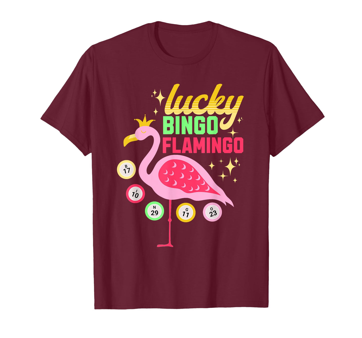 Bingo Lucky Flamingo Funny Bingo Player Lover Grandma Women T-Shirt