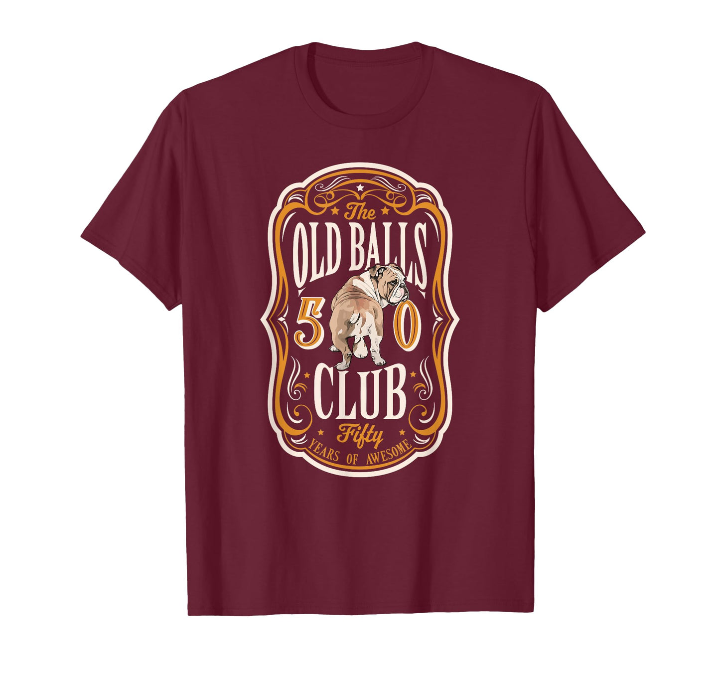 Old Balls Club 50 Years of Awesome Funny 50th Birthday Gag T-Shirt