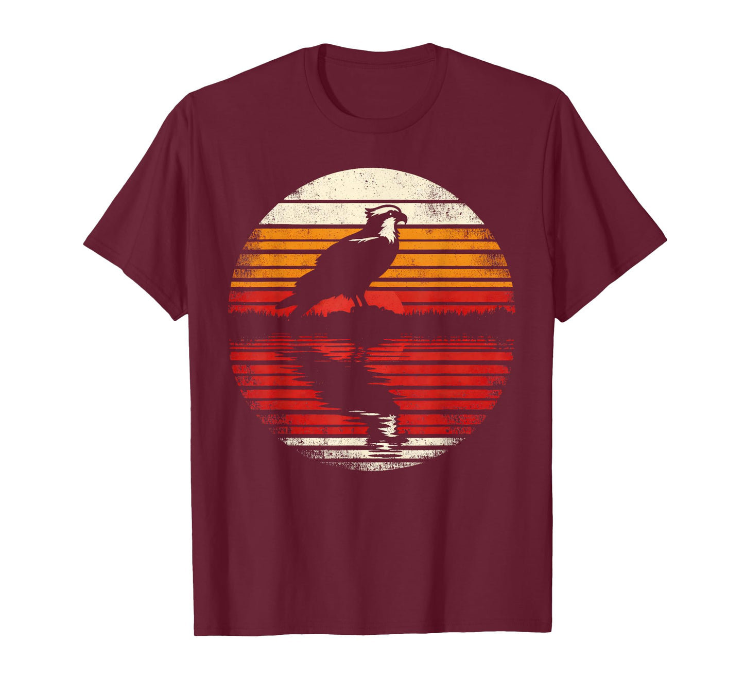 Osprey Bird Sunset Retro Style Safari Vintage 70s T-Shirt