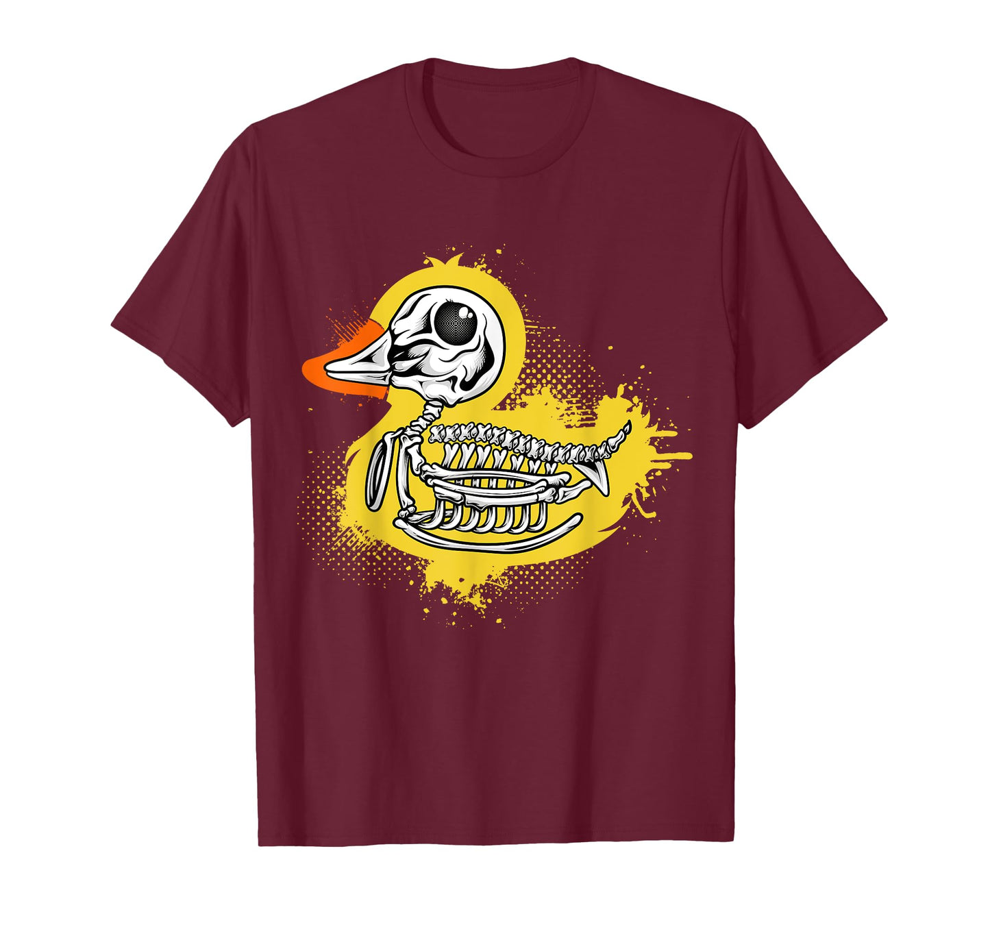 funny rubber duck, bathing duck, skull skeleton humor T-Shirt