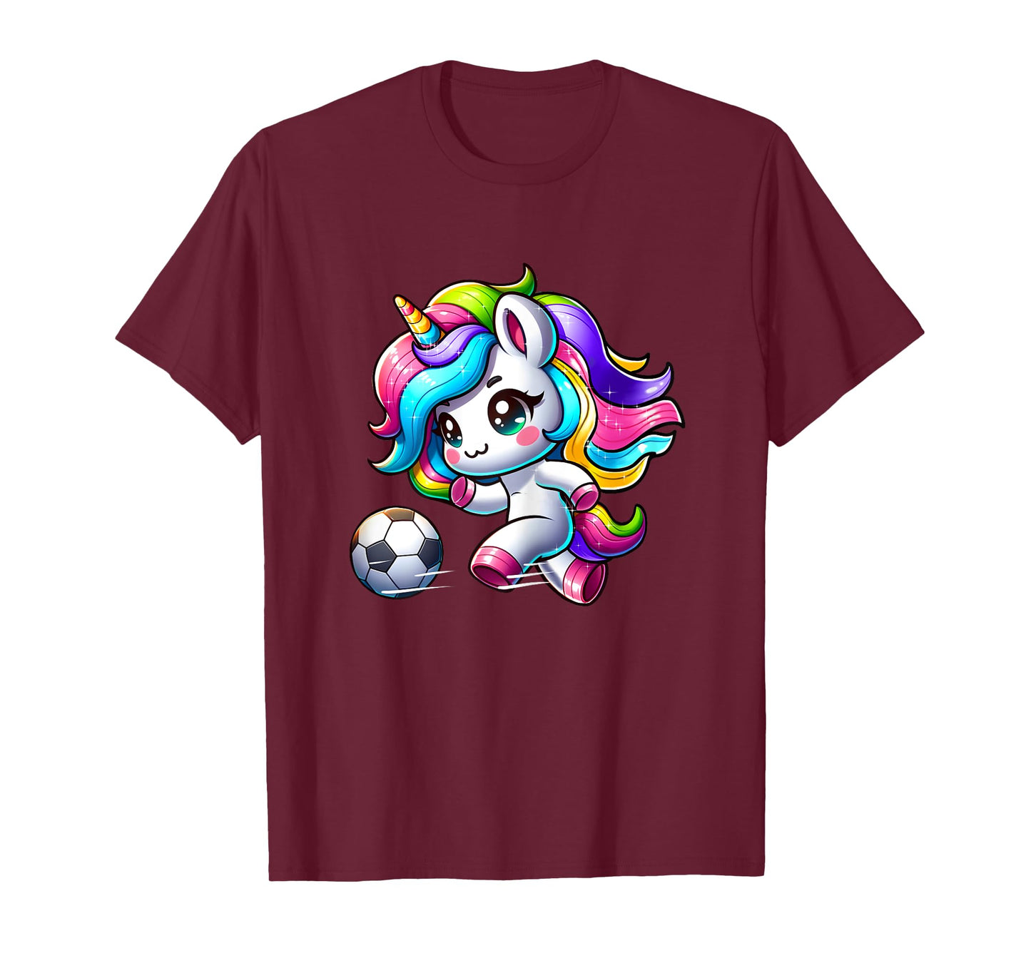 Soccer Player Unicorn Girls T-Shirt