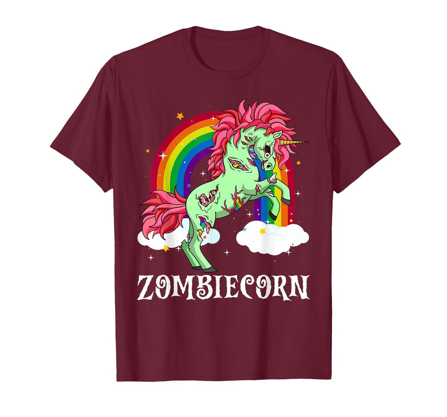 Zombiecorn Zombie Unicorn Halloween Women Girls Rainbow T-Shirt