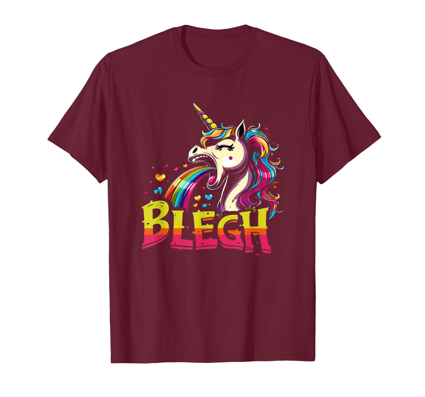 Blegh - Metalcore Unicorn Screaming Rainbow T-Shirt