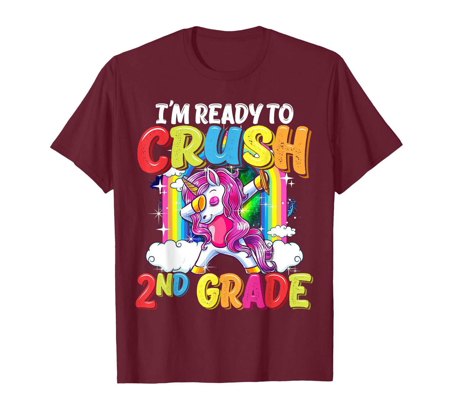 2nd Grade Dabbing Unicorn Back To School Girls T-Shirt