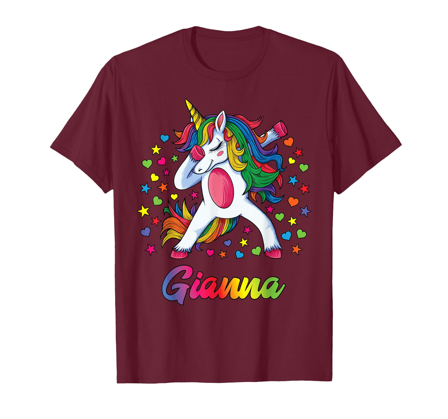 Gianna Personalised Name Unicorn Girl Gift T-Shirt