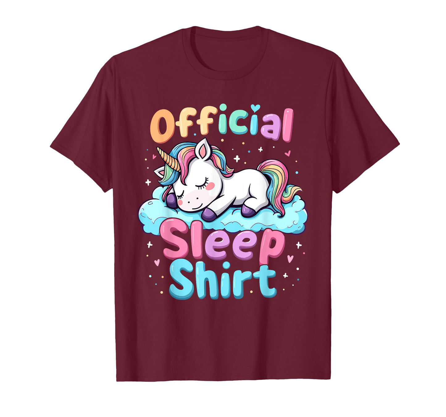 Unicorn, Sleeping Official Sleepshirt Girls Nightgown, Sleep T-Shirt