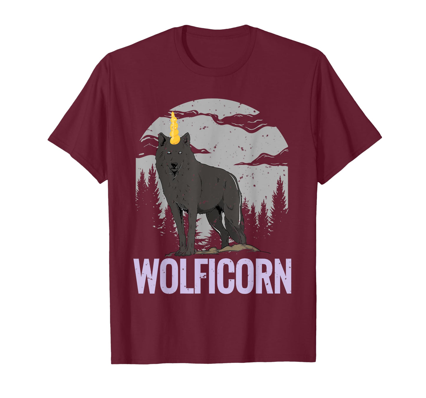 Wolf T Shirt Women Men Kids Wolficorn Unicorn Gift T-Shirt