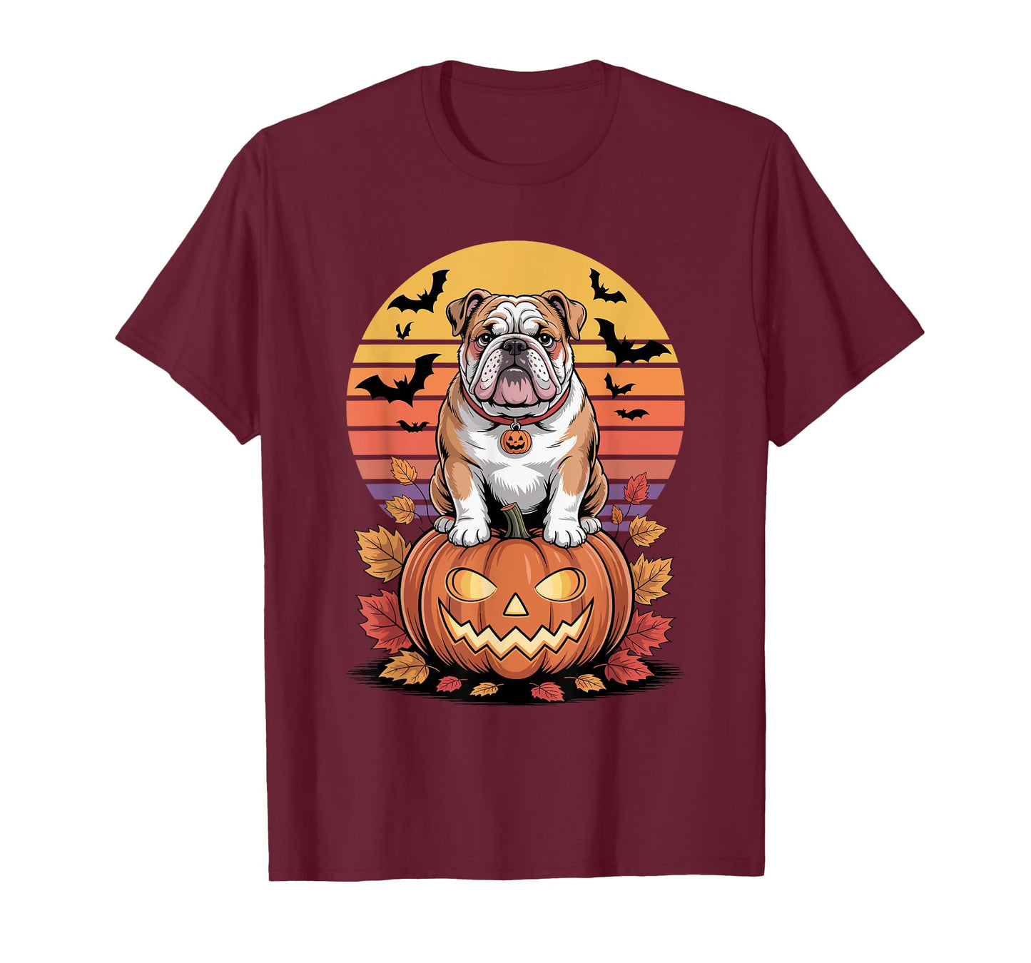 Halloween Retro English Bulldog T-Shirt