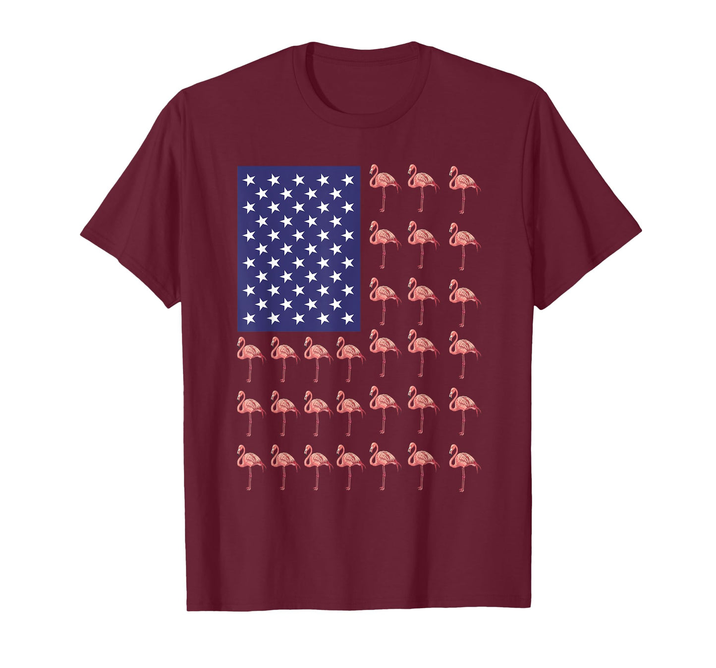Flamingo Shirt Men Women 4th Of July Flamingo American Flag T-Shirt
