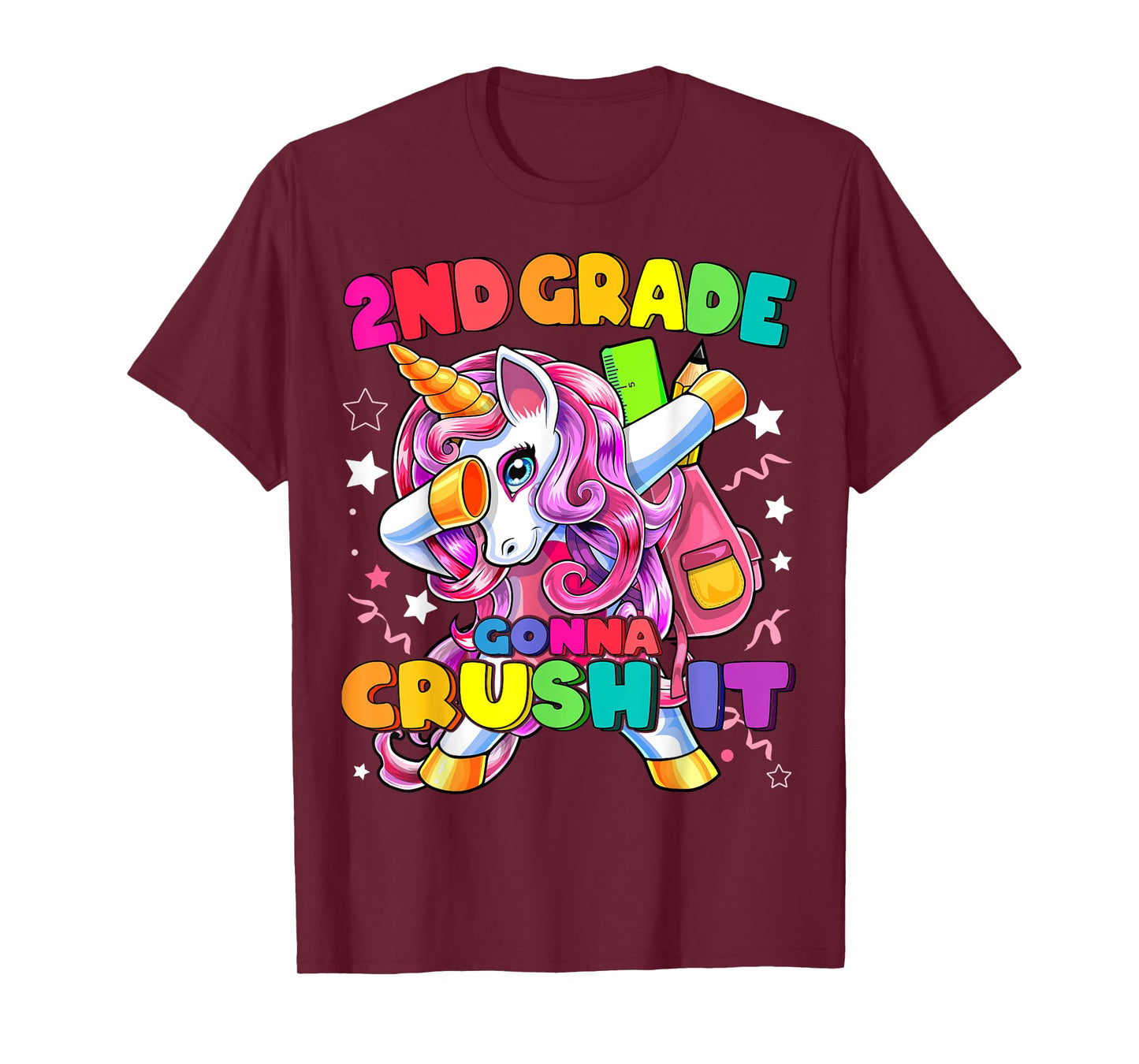 2nd Grade Dabbing Unicorn Back to School Shirt Girls Gift T-Shirt