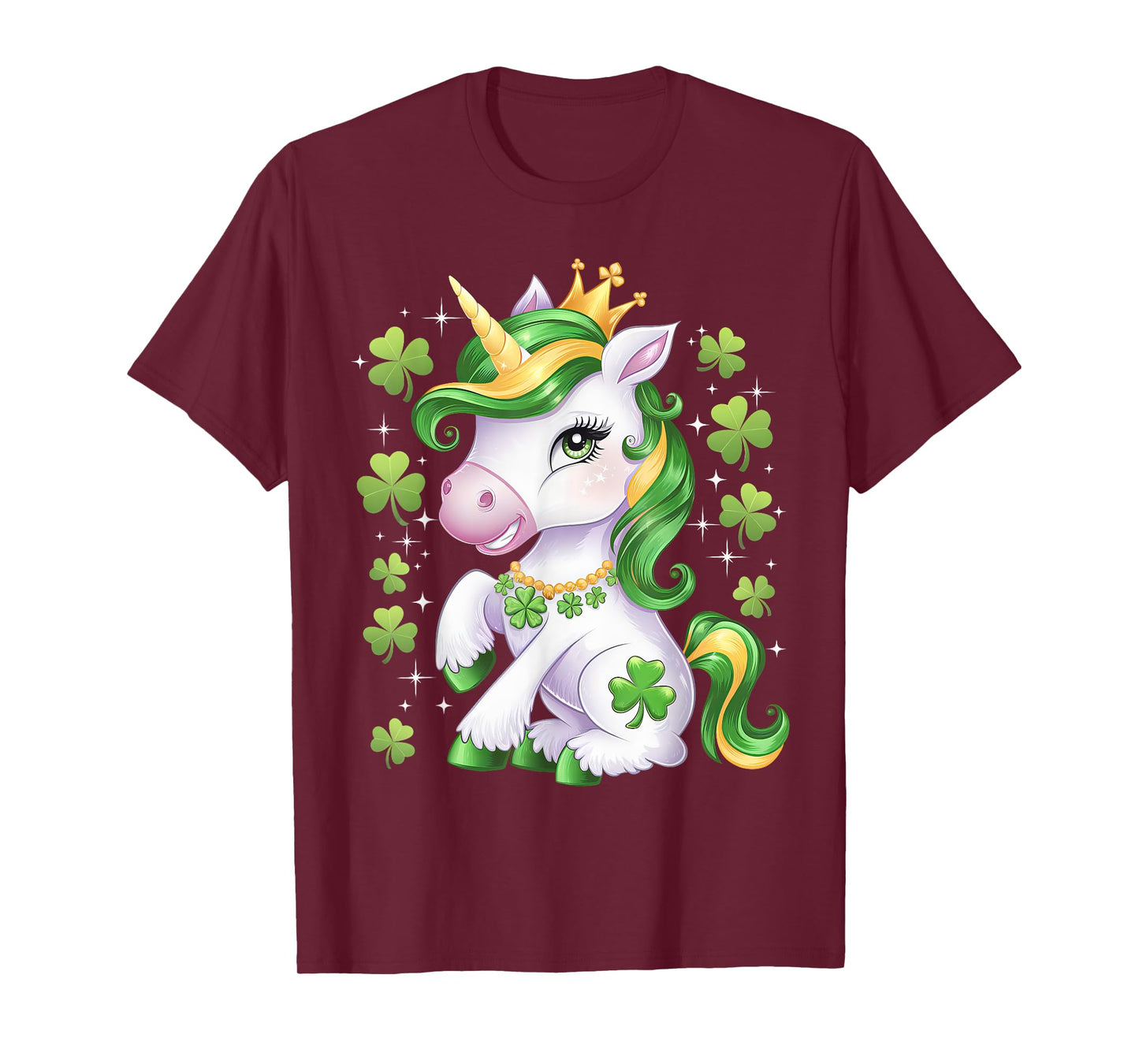 Cute Unicorn Shamrock St Patricks Day Girls Kids Lepricorn T-Shirt