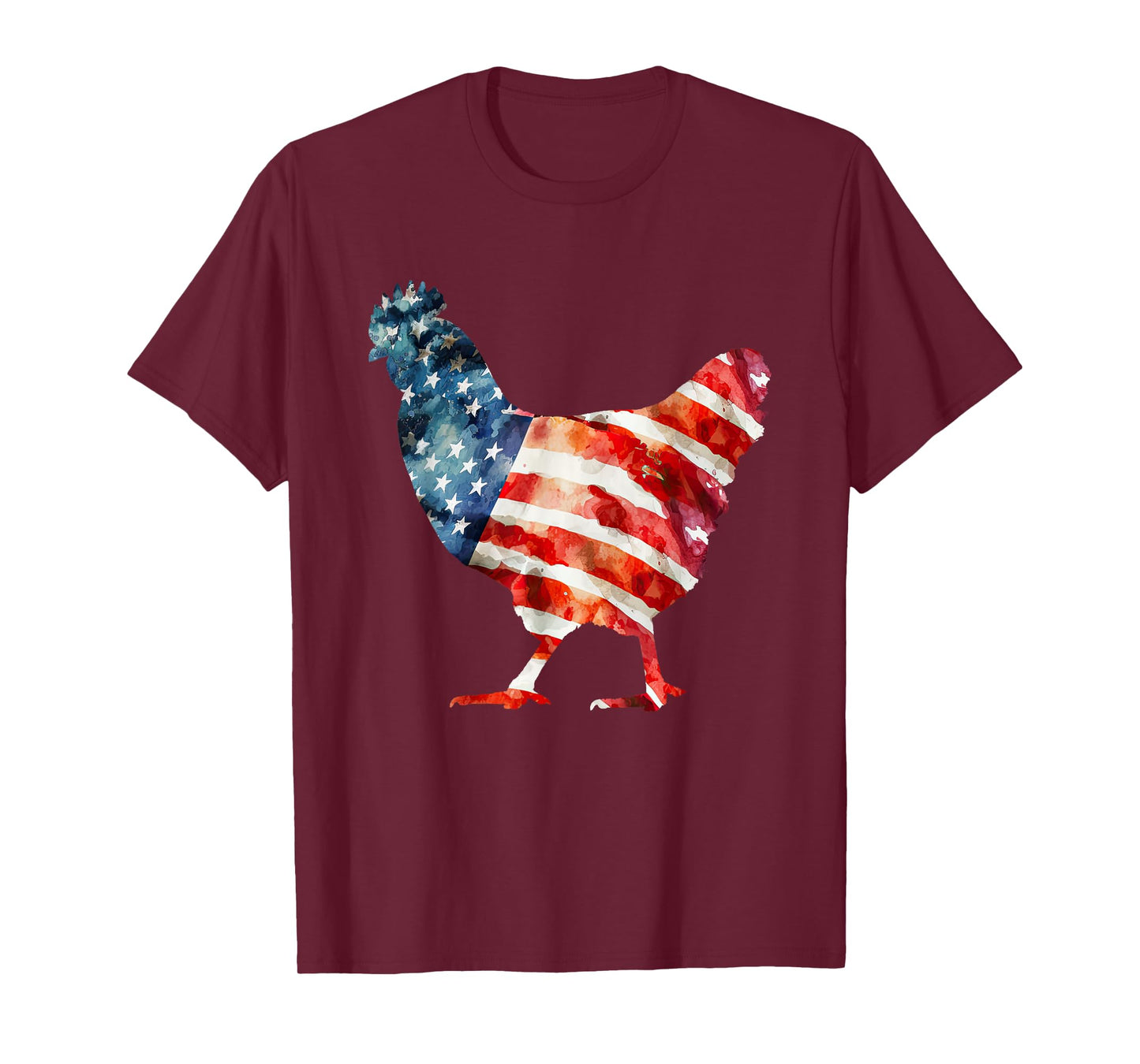 USA Chicken 4th of July Chicken American Flag T-Shirt for Women Kids Men