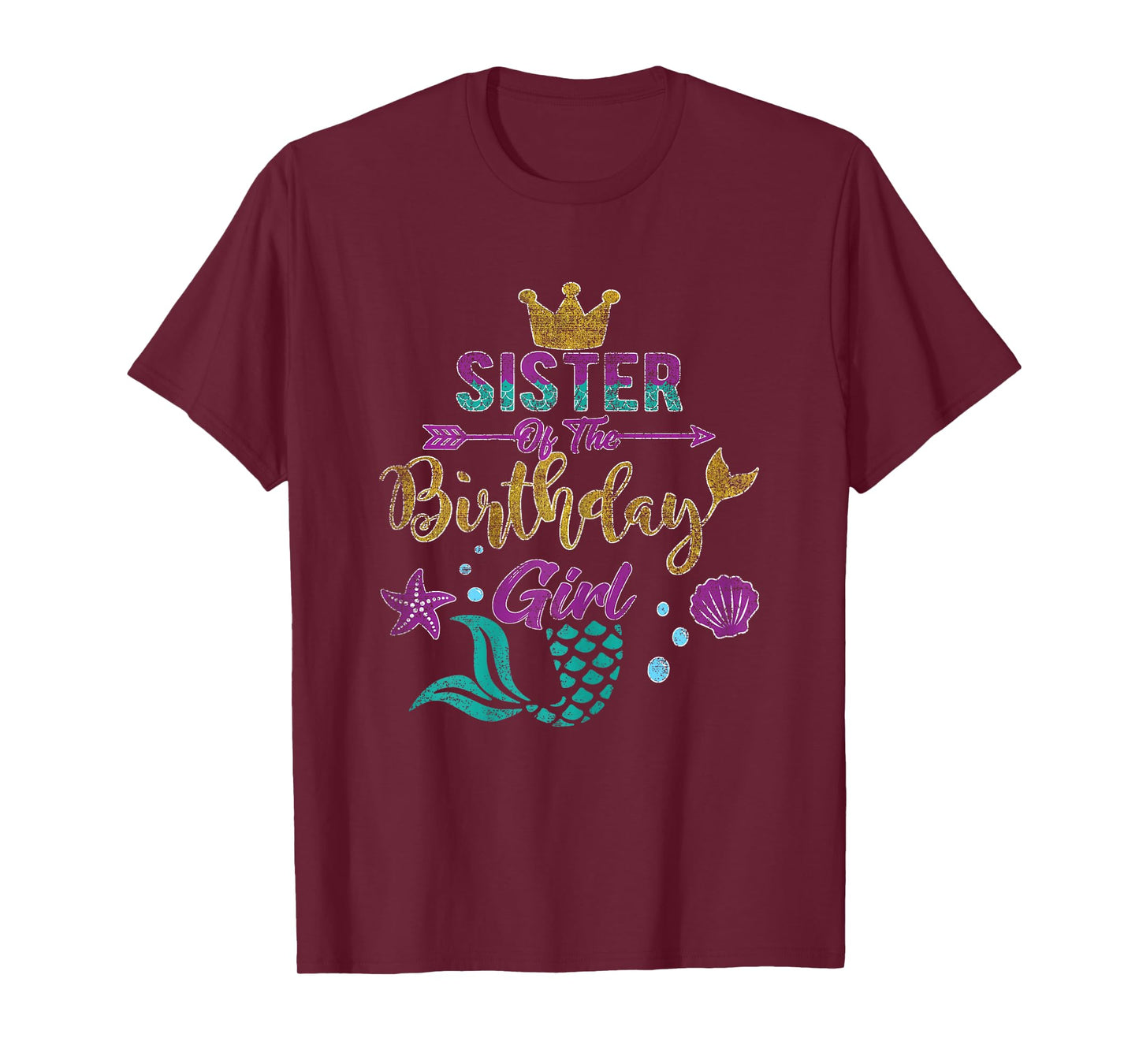 Sister of the Birthday | Girl Mermaid Tee Gift Birthday Girl T-Shirt