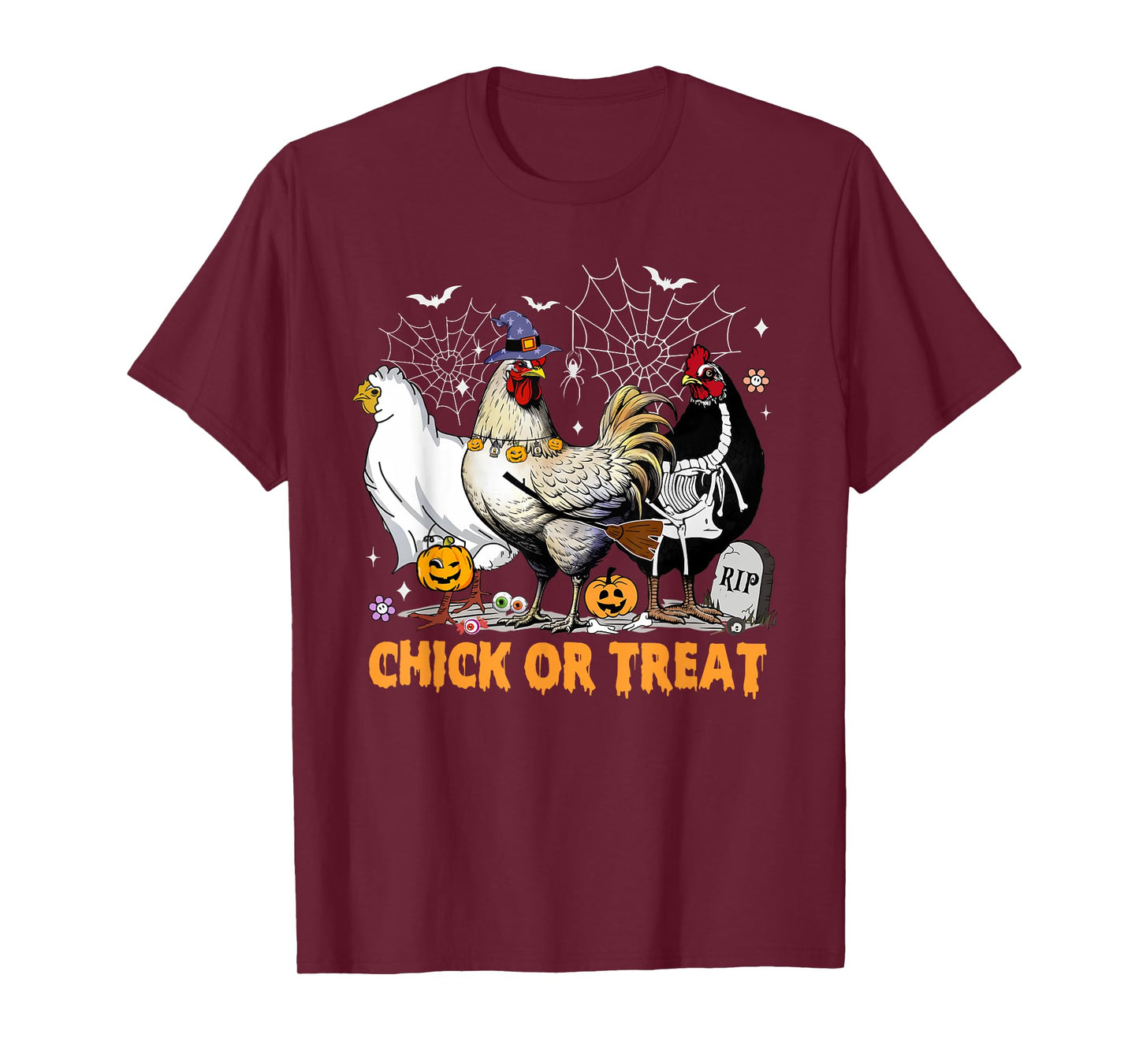 Halloween Chicken Pumpkin Chick Or Treat Spooky Season T-Shirt