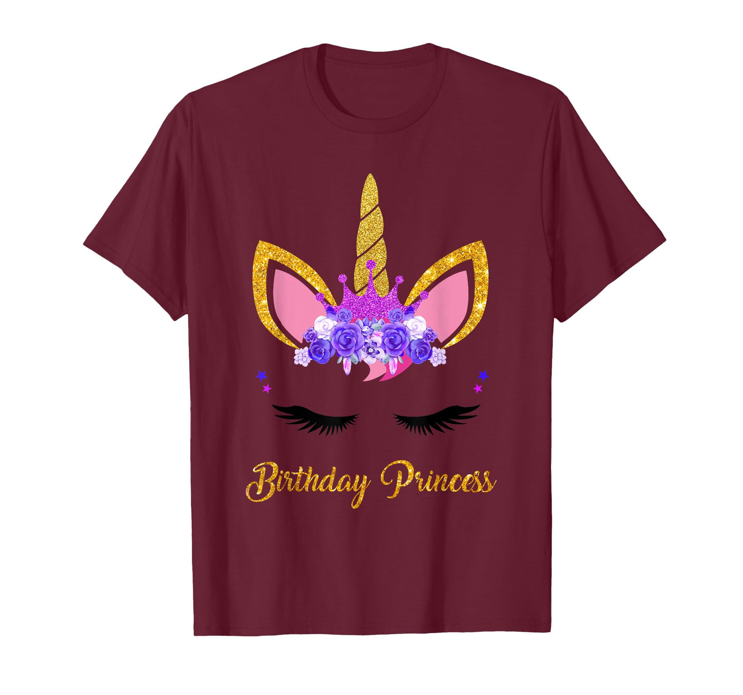Unicorn Birthday Princess Shirt Unicorn Girl Birthday Party T-Shirt