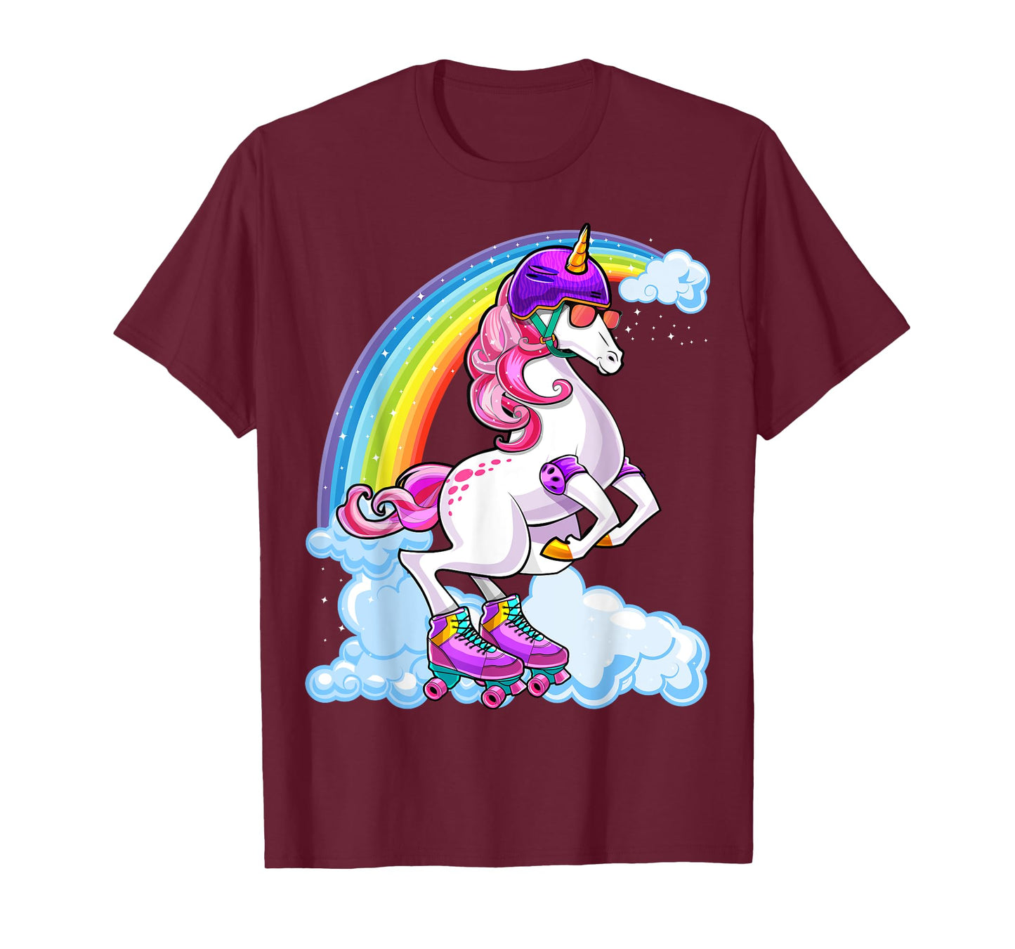 Unicorn Roller Skate Roller Derby Birthday Shirt Girls Gift T-Shirt
