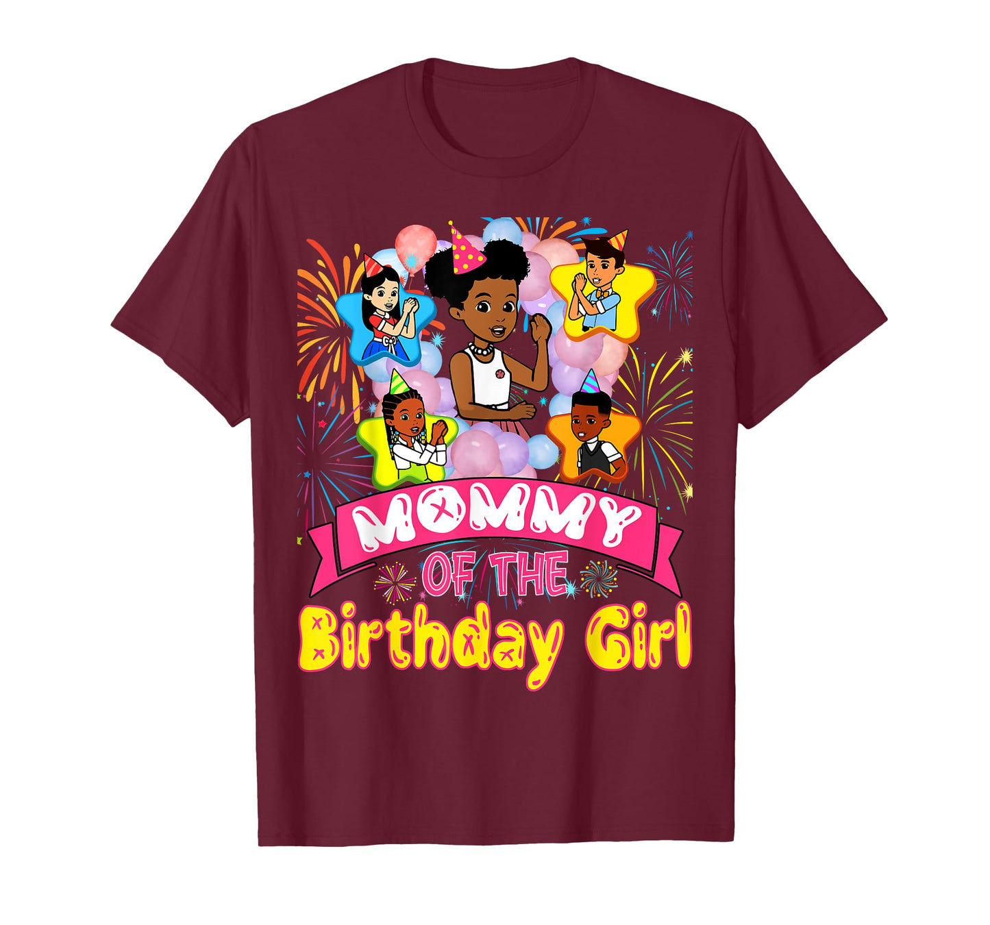 Mommy Of Birthday Girl Gracie Birthday Dolls Girl Party Gift T-Shirt