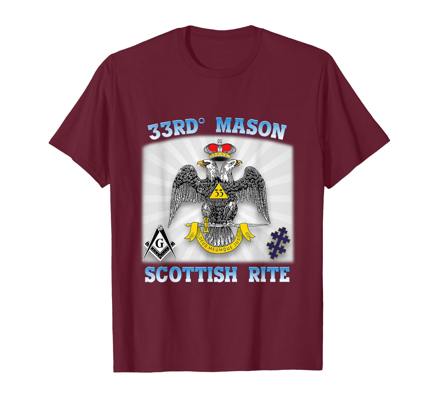 33rd Degree Mason Scottish Rite Masonic WD AASR 33 Valley OS T-Shirt