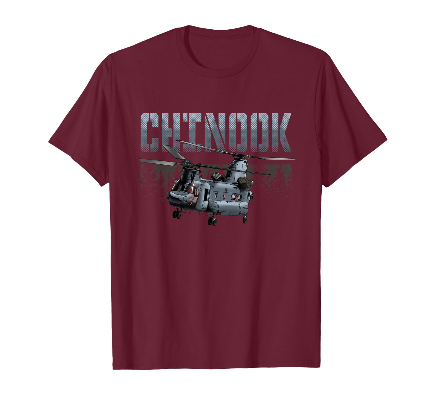 USA Military Warbird Airplane Chinook Helicopter T-Shirt
