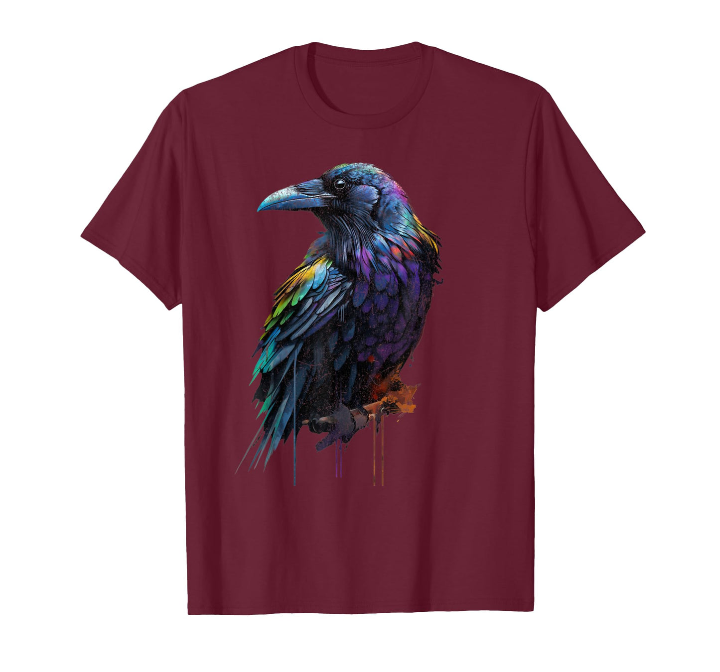 Colorful Cute Raven Crow Birding Bird Animal Lover Retro T-Shirt