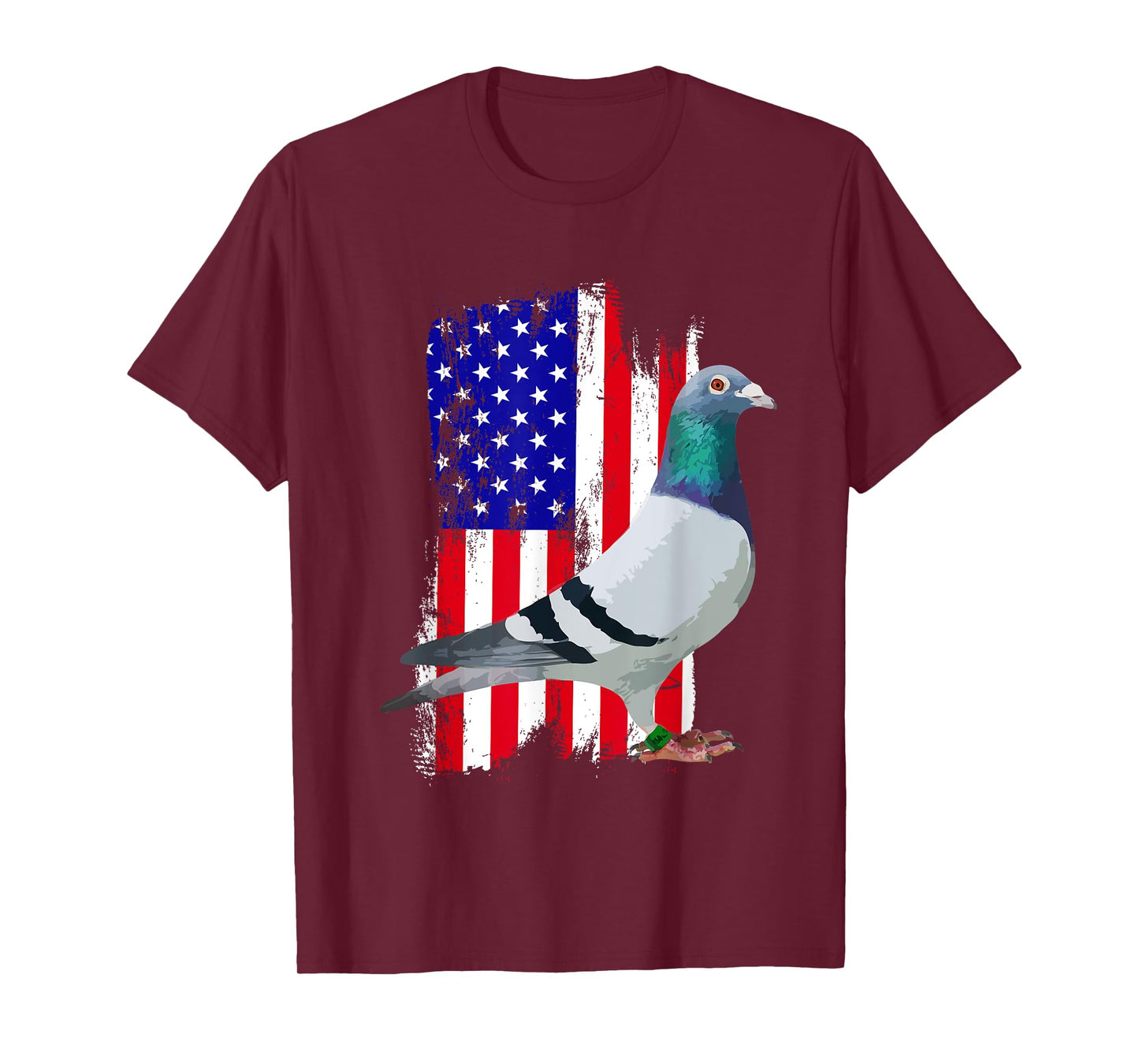 Pigeon Breeders Racing Pigeon Bird 4th of July USA Patriotic T-Shirt