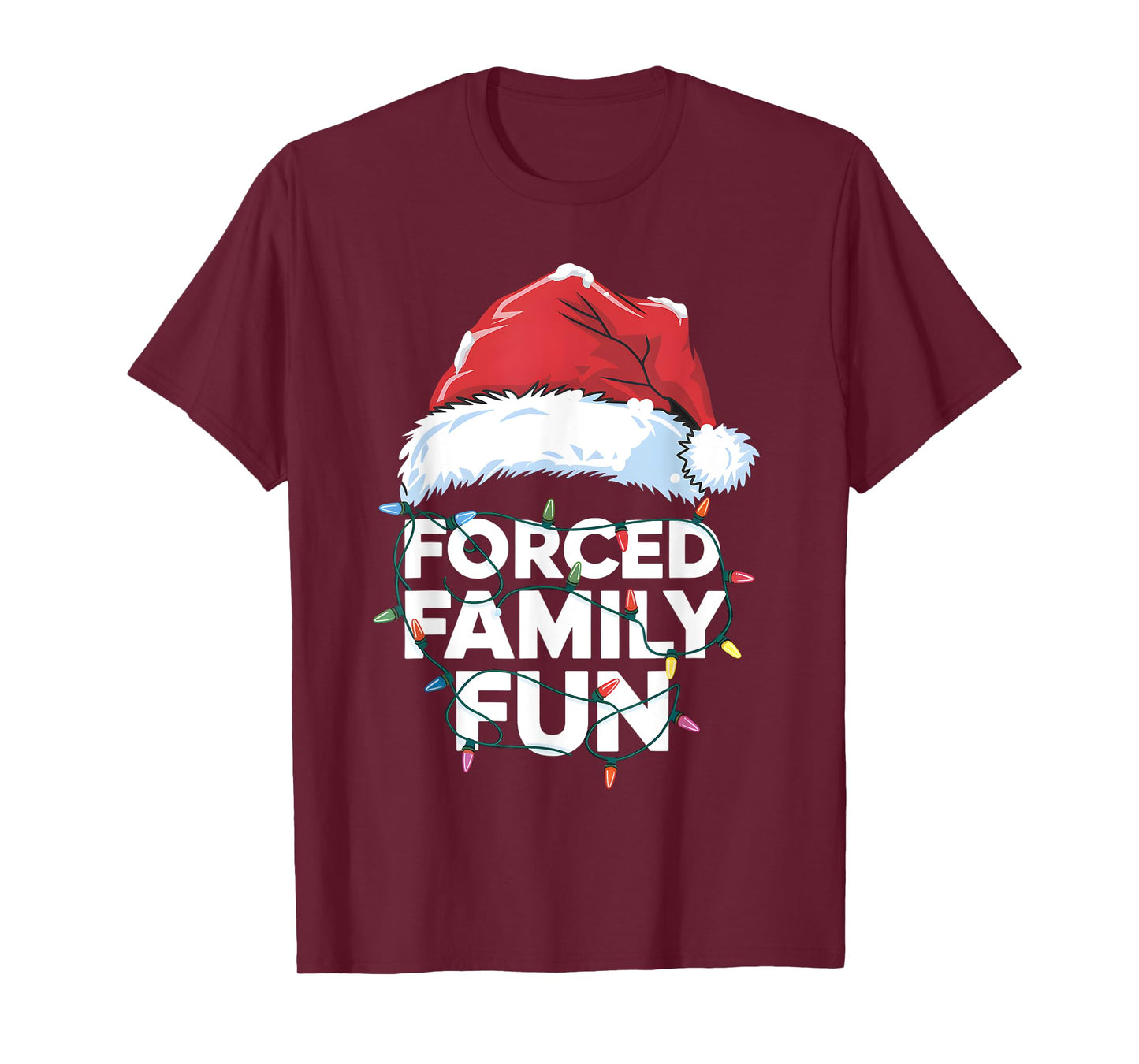Forced Family Fun Sarcastic Christmas Funny T-Shirt