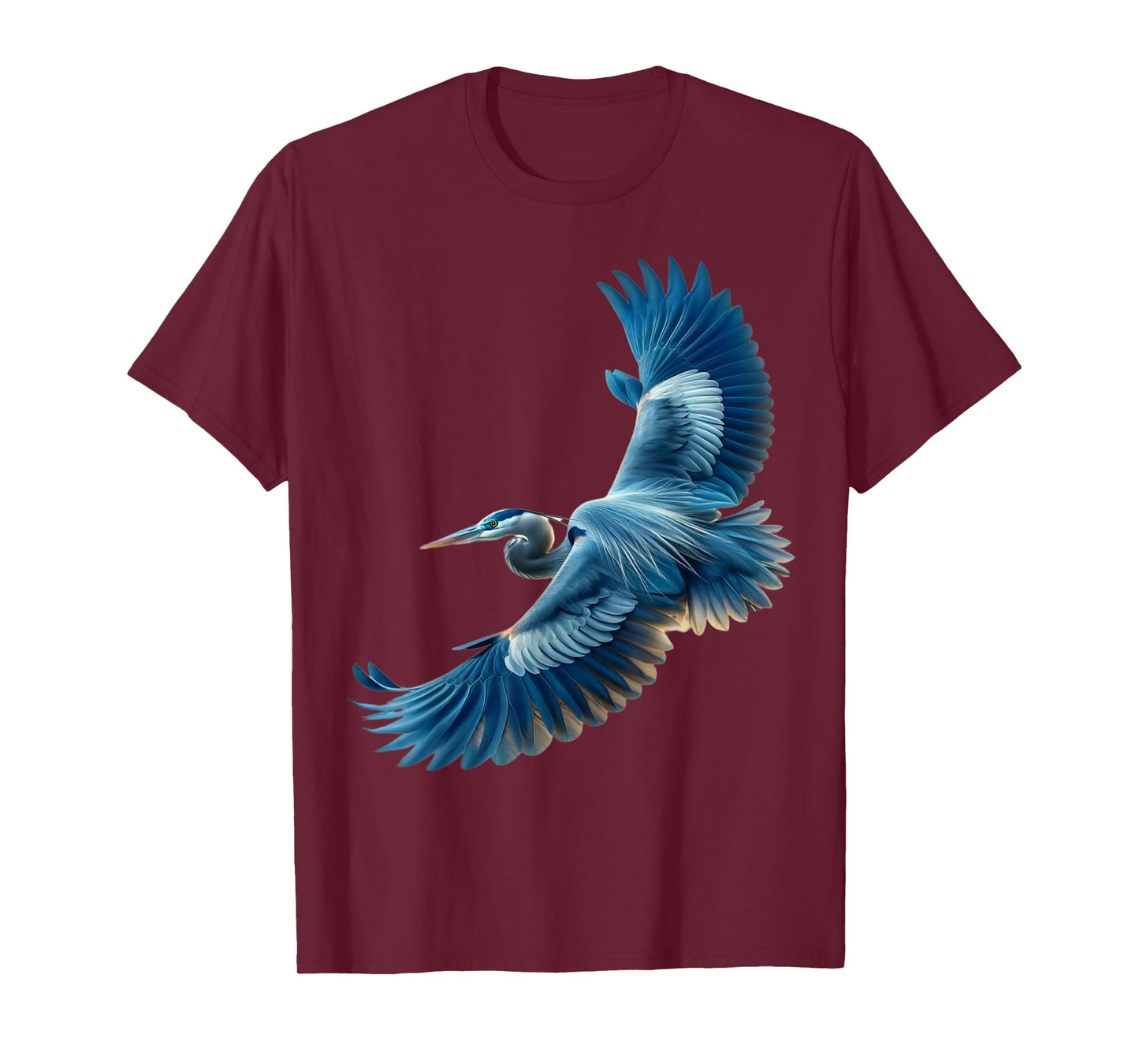 Great Blue Heron Egret Bird Flight Migration Pattern T-Shirt
