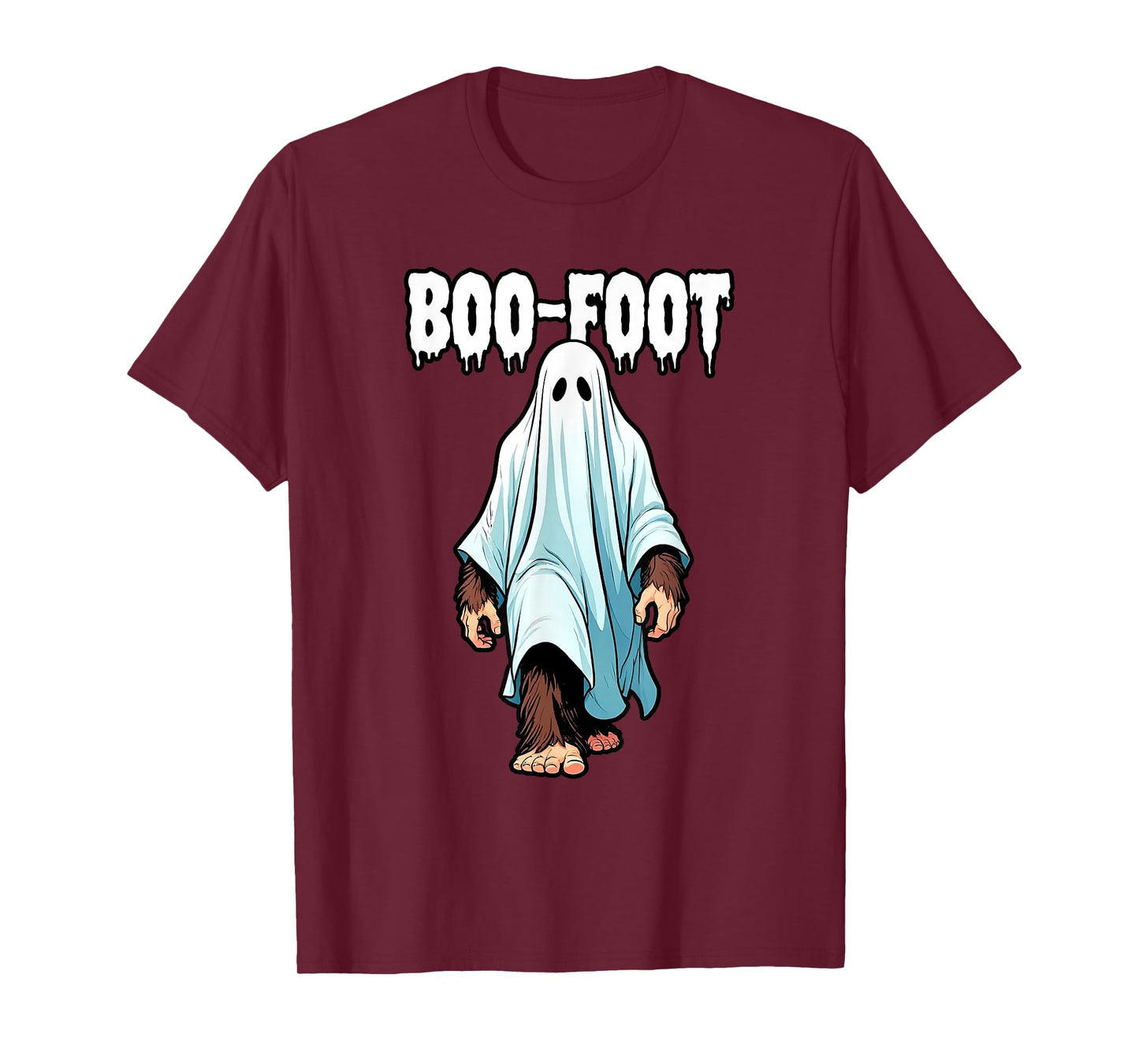 Bigfoot Ghost Costume Halloween Boo-Foot Sasquatch Spooky T-Shirt