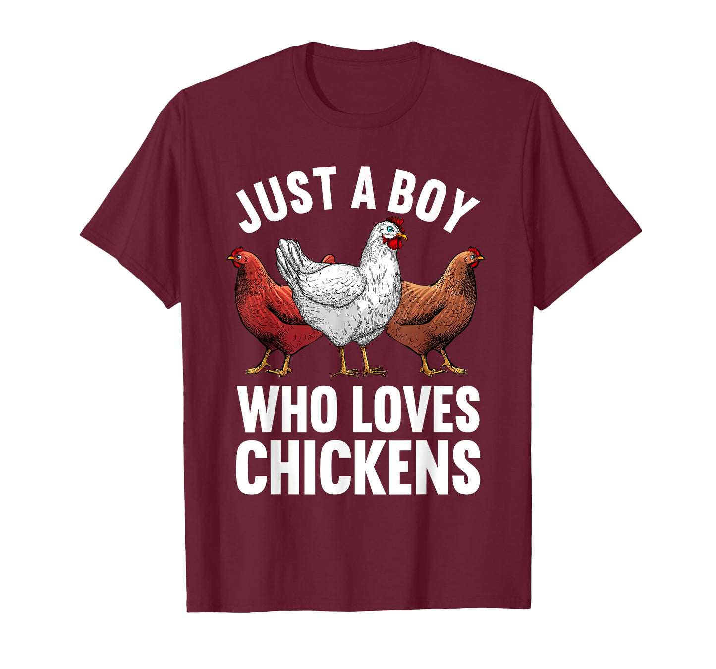 Funny Chicken Art For Men Boys Farm Animal Chicken Farmer T-Shirt