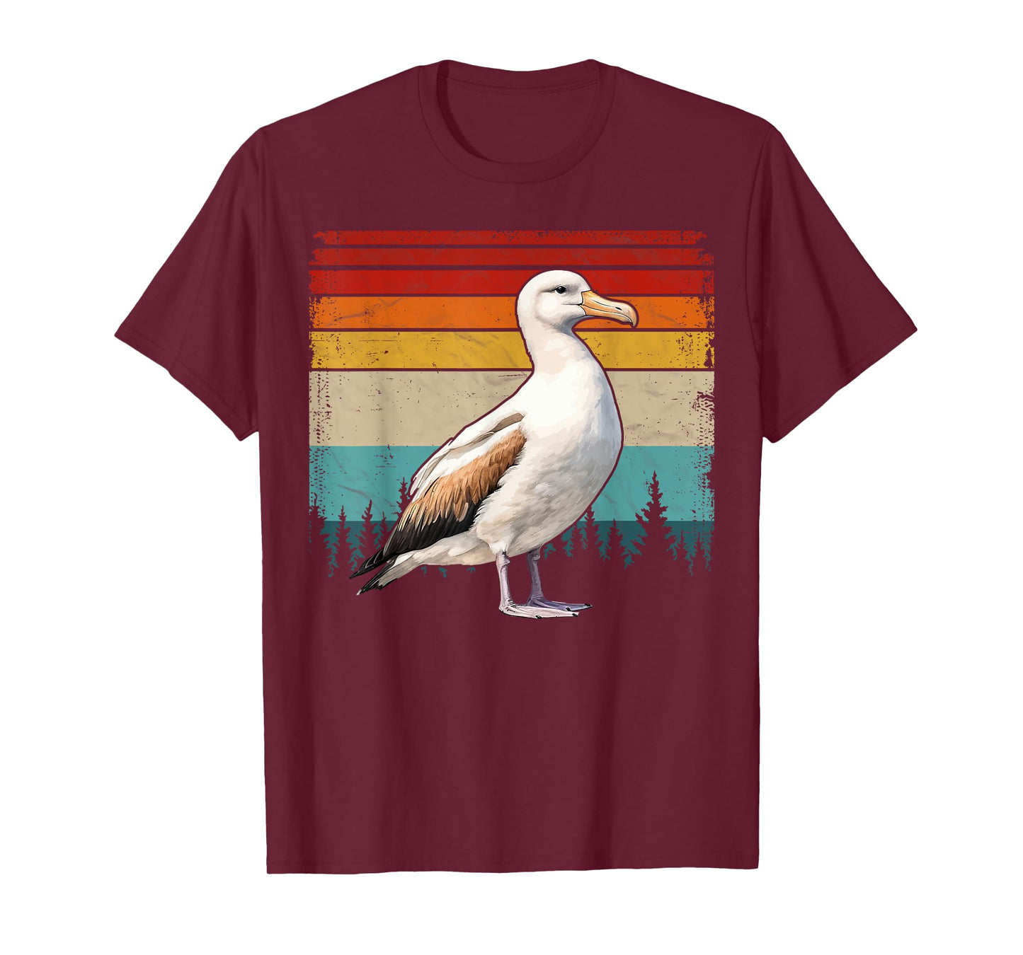 Albatross Vintage Distressed Retro Style Cool Albatross Bird T-Shirt