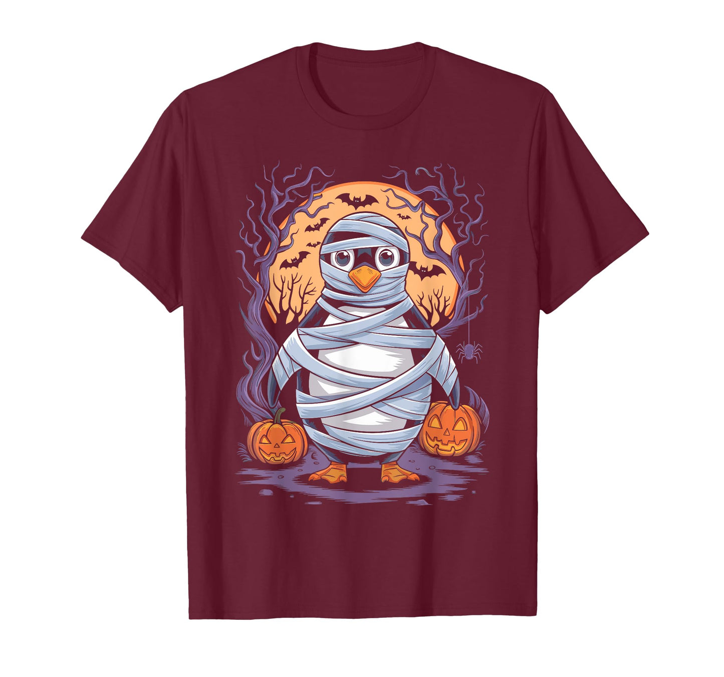 Funny Mummy Penguin Lovers Spooky Halloween Costume T-Shirt