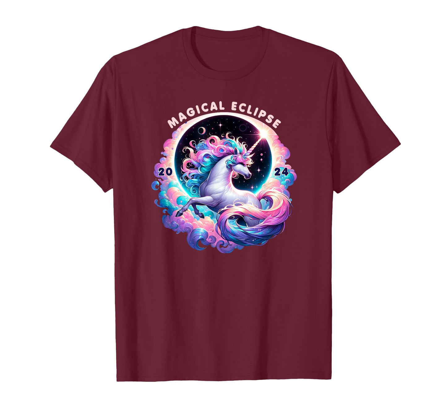 2024 Total Solar Eclipse Totality Unicorn Magical Eclipse T-Shirt
