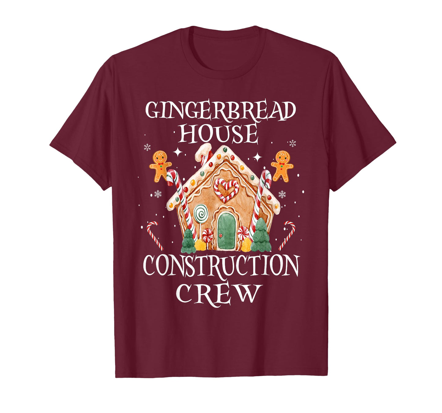 Gingerbread House Construction Crew Decorating Baking Xmas T-Shirt