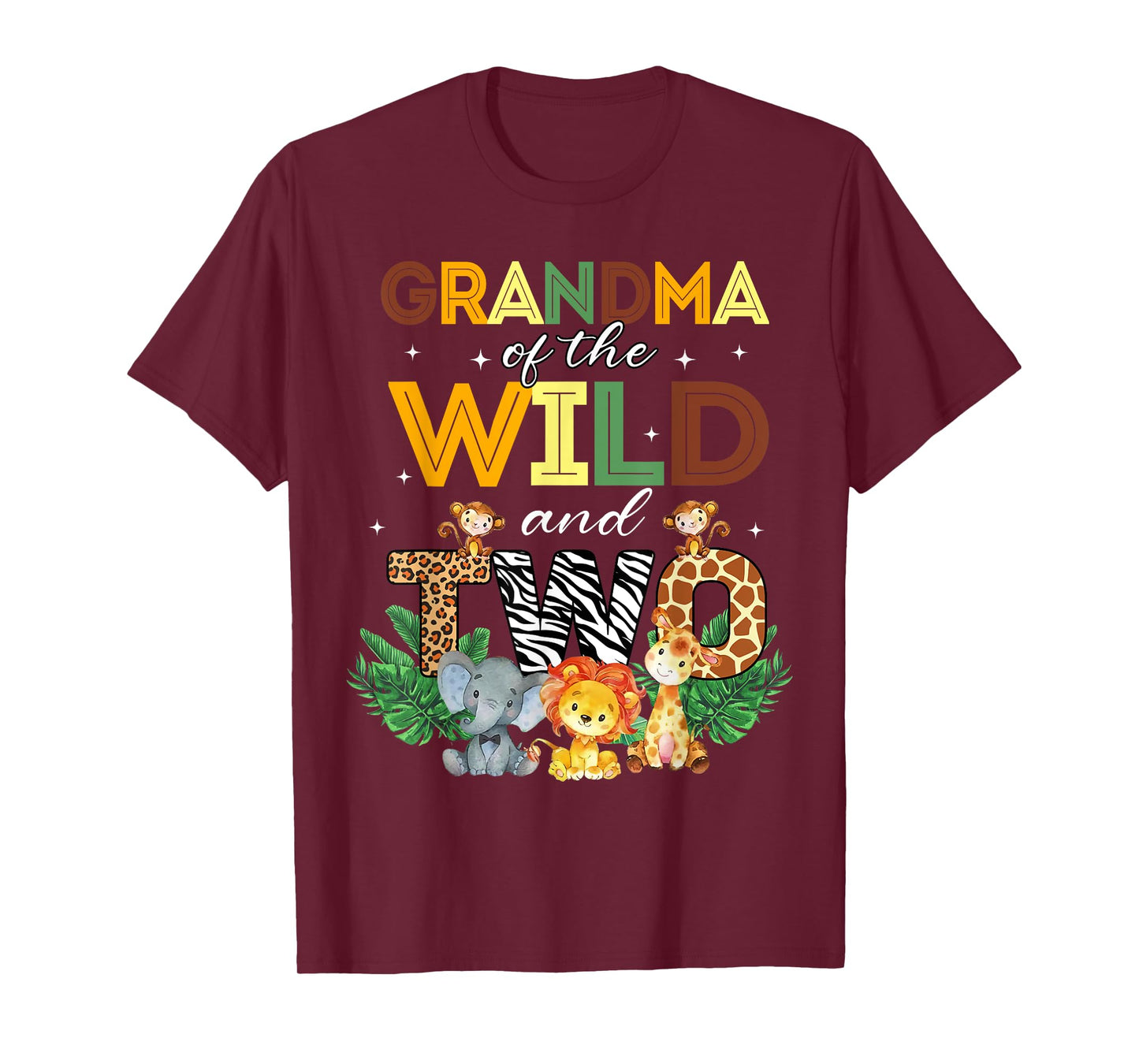 Grandma Of The Wild Two Zoo Birthday Safari Jungle Animal T-Shirt